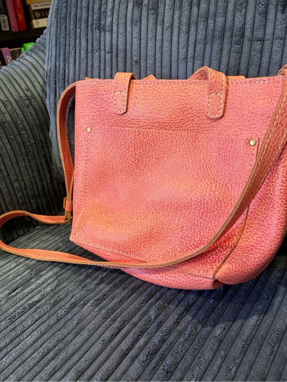 Portland Leather Goods Flamingo Mini Zip Crossbody Tote Unicorn NWOT